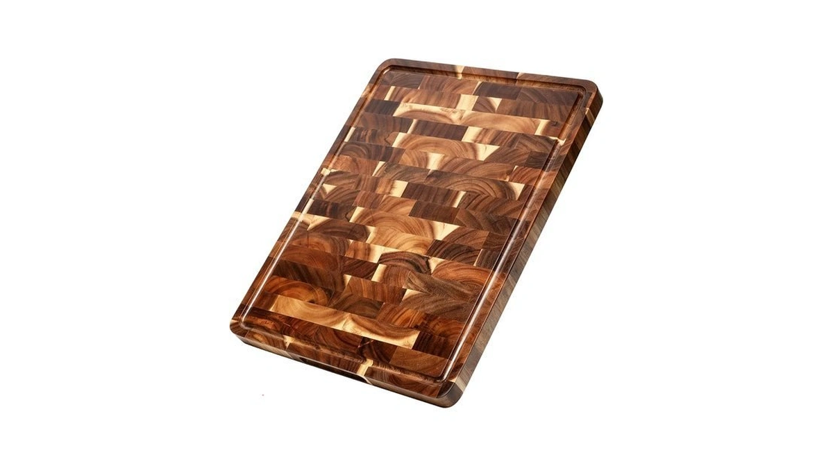 Large Acacia Wood Cutting Board End Grain Butcher Block 17