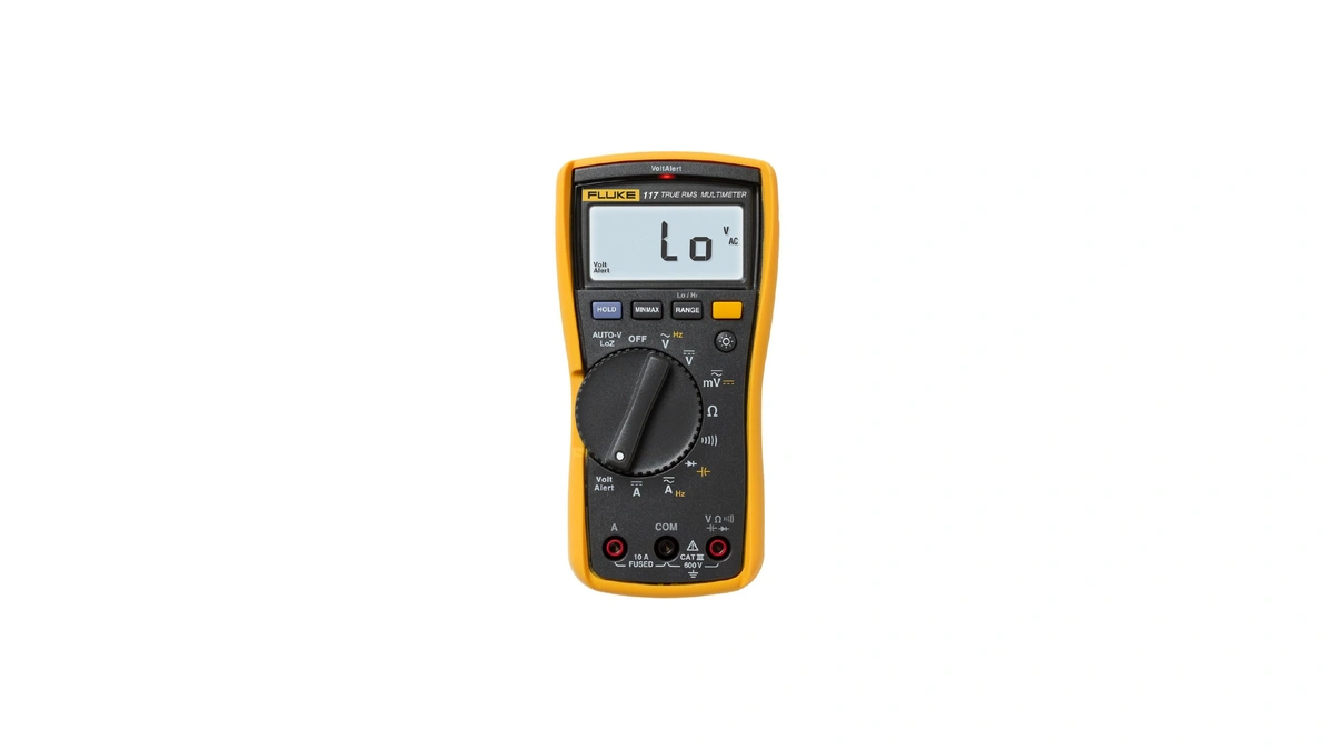Fluke 117 Digital Multimeter, Non-contact Ac Voltage Detection, Measures Resistance/continuity/frequency/capacitance/min
