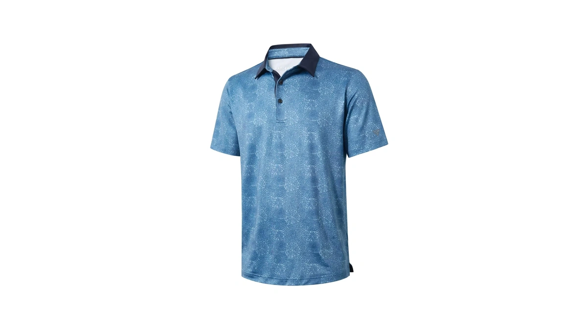 Golf Shirts For Men Dry Fit Short Sleeve Print Performance