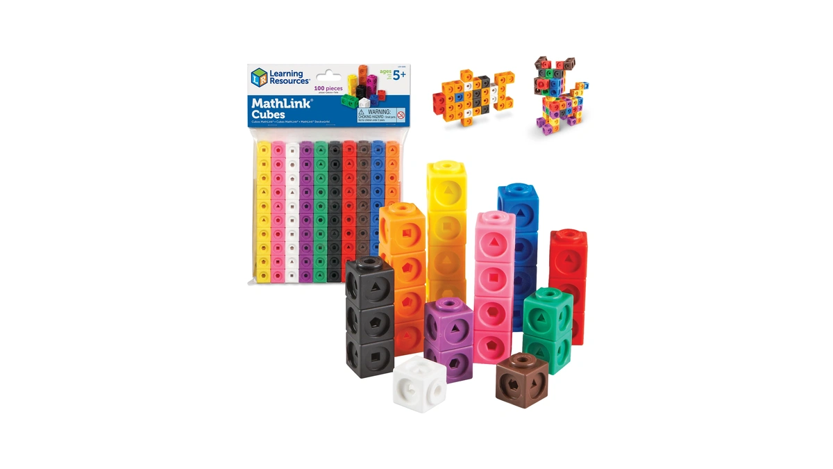Learning Resources Mathlink Cubes - Set Of 100 Cubes, Ages