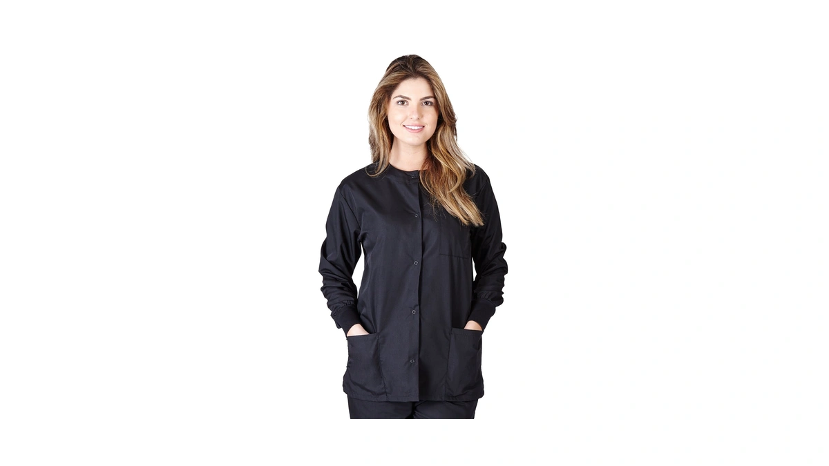 Natural Uniforms Warm Up Scrub Jacket-black-3x-large