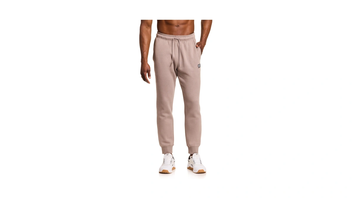 Reebok Men's Cotton Vital Fleece Sweatpant, Driftwood, Medium
