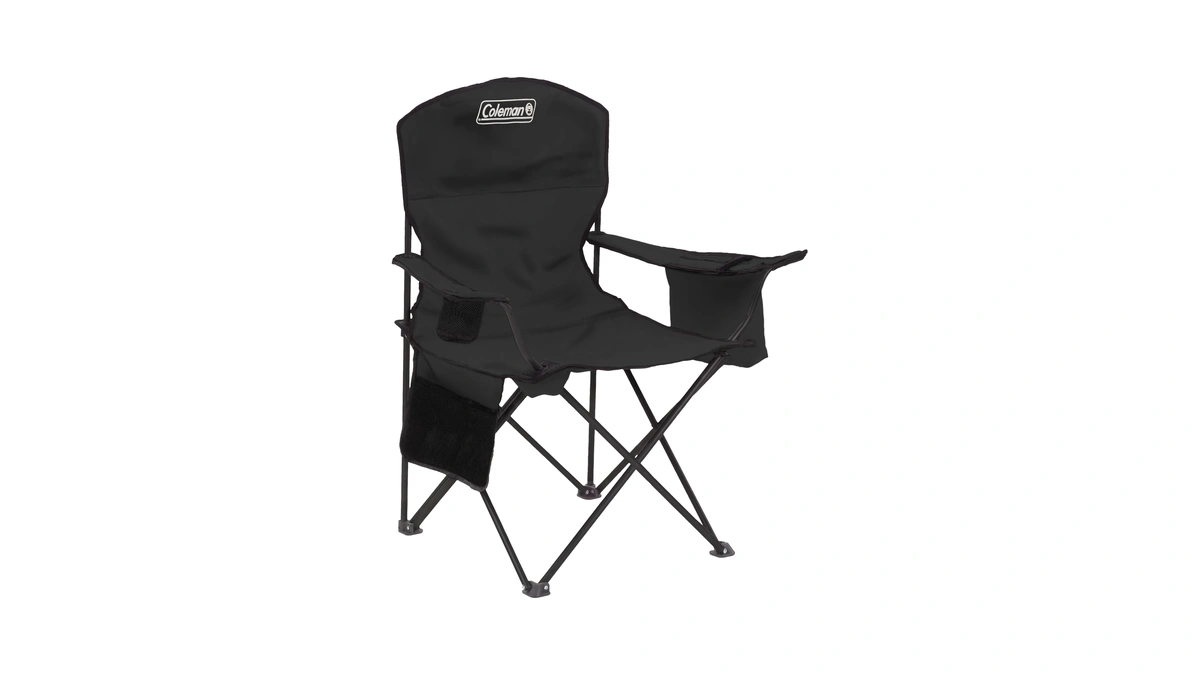Coleman Portable Camping Chair With 4-can Cooler, Cushioned Seat &