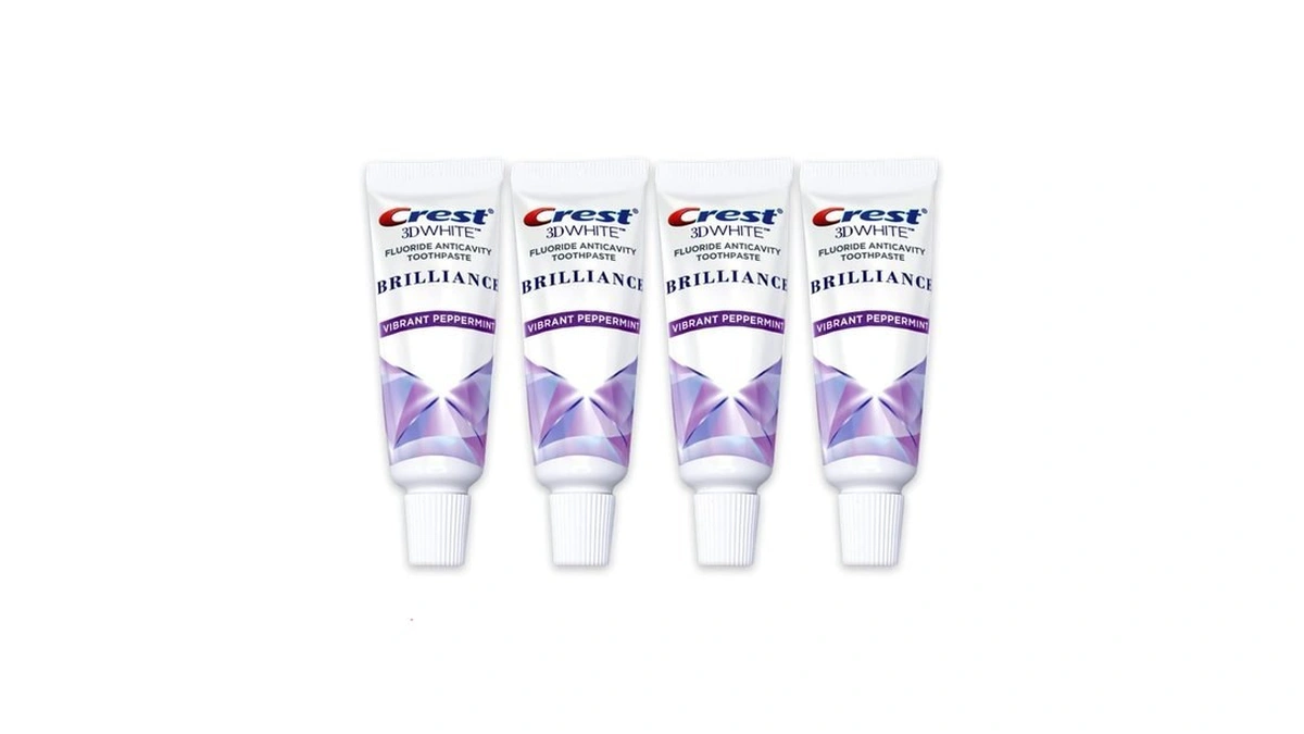 Crest 3d White Brilliance Toothpaste, Vibrant Peppermint, Travel Size 0.85
