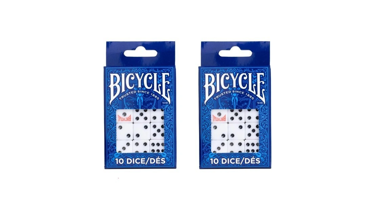 Bicycle 20x Dice Set, 2x 10 Pack Six Sided D6