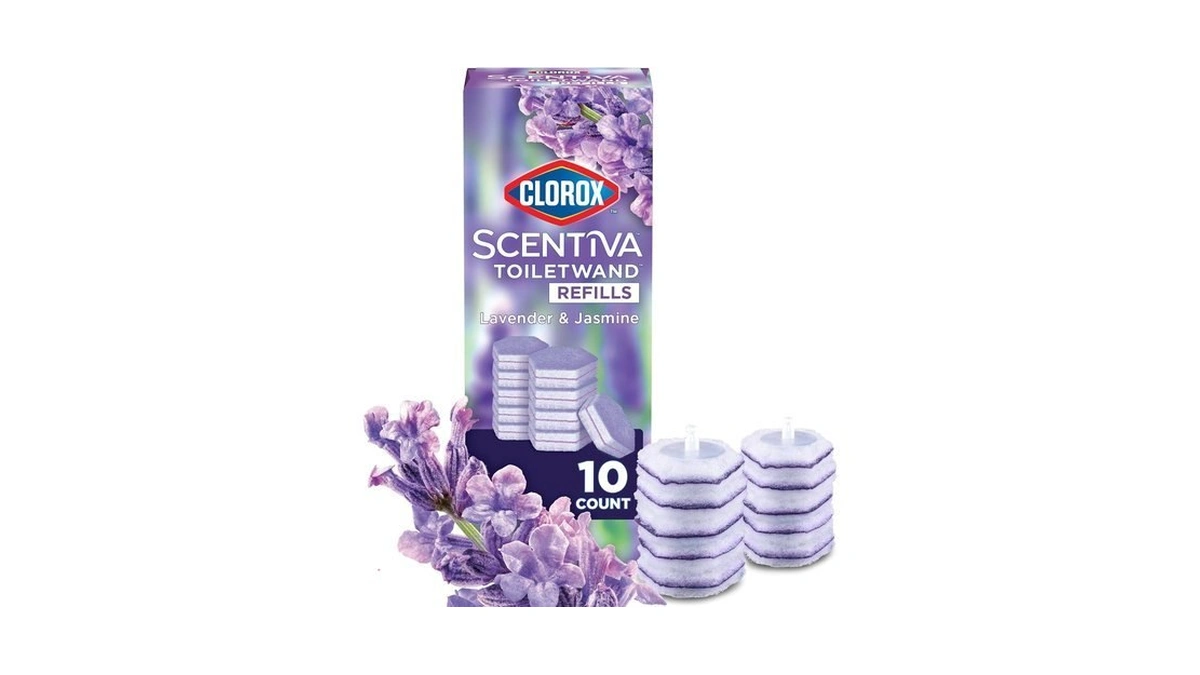 Clorox Scentiva Toiletwand Refills, Lavender And Jasmine, 10 Count