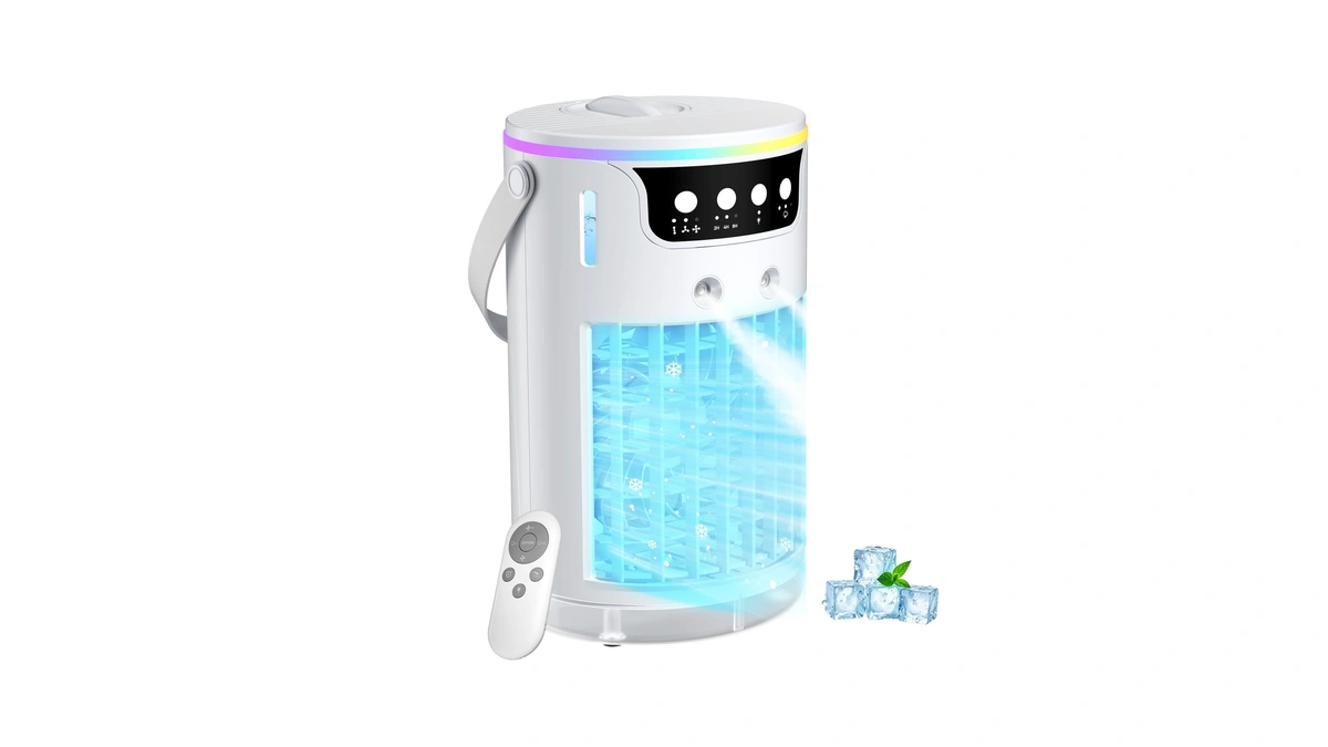 Portable Air Conditioners, Mini Evaporative Air Cooler 1200ml With Ice