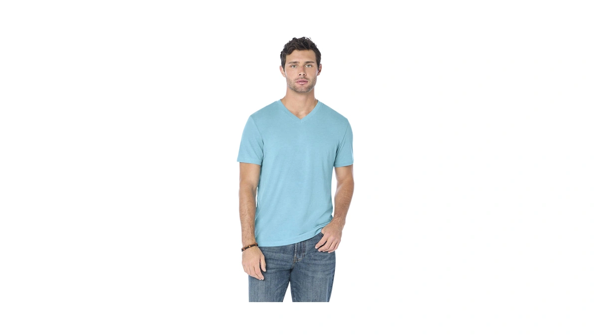 Lucky Brand Mens Venice Burnout V-neck Tee Sh...