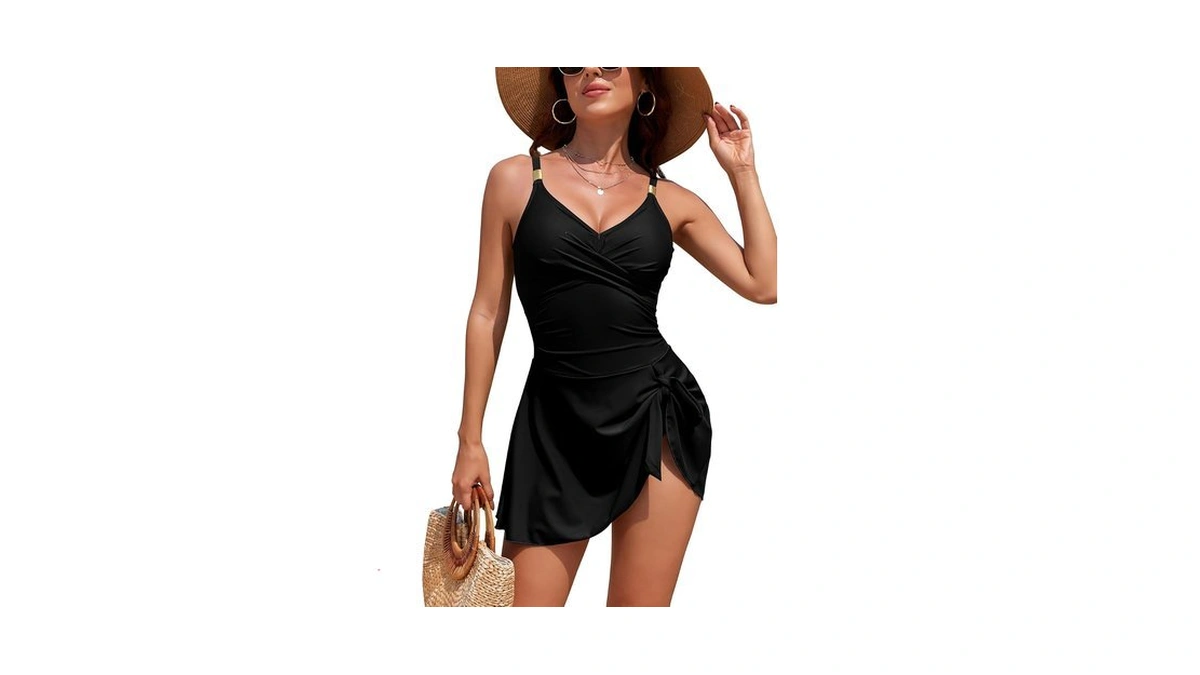 Shekini Womens One Piece Swimsuit Tummy Control Bathing Suit Criss