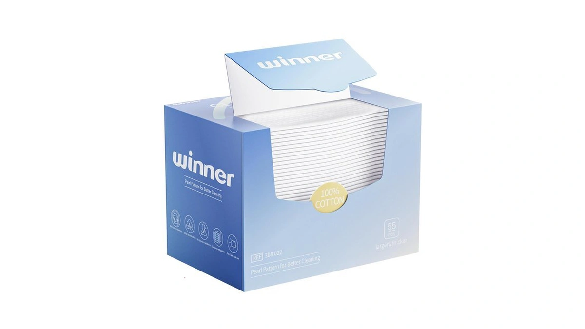 Winner Xl Disposable Face Towels, 100% Cotton, 55 Count (pack