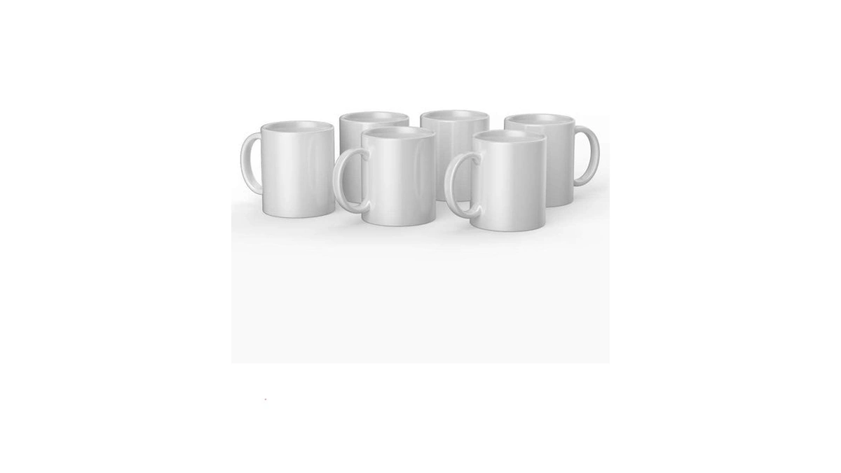 Cricut Beveled Blank Mug To Decorate, White (6 Count)
