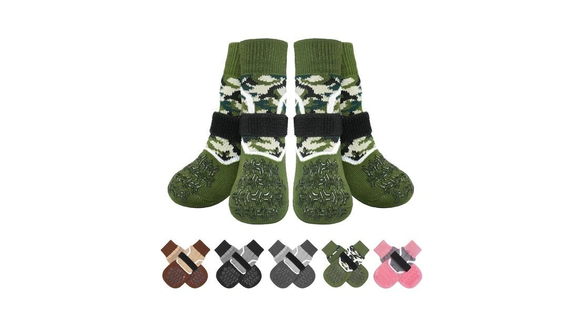 Beautyzoo Dog Socks To Prevent Licking Paws For Hot/cold Pavement,