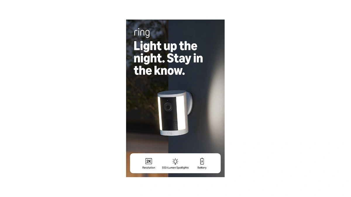 Ring Spotlight Cam 2k (newest Model), Battery, Home Or Business