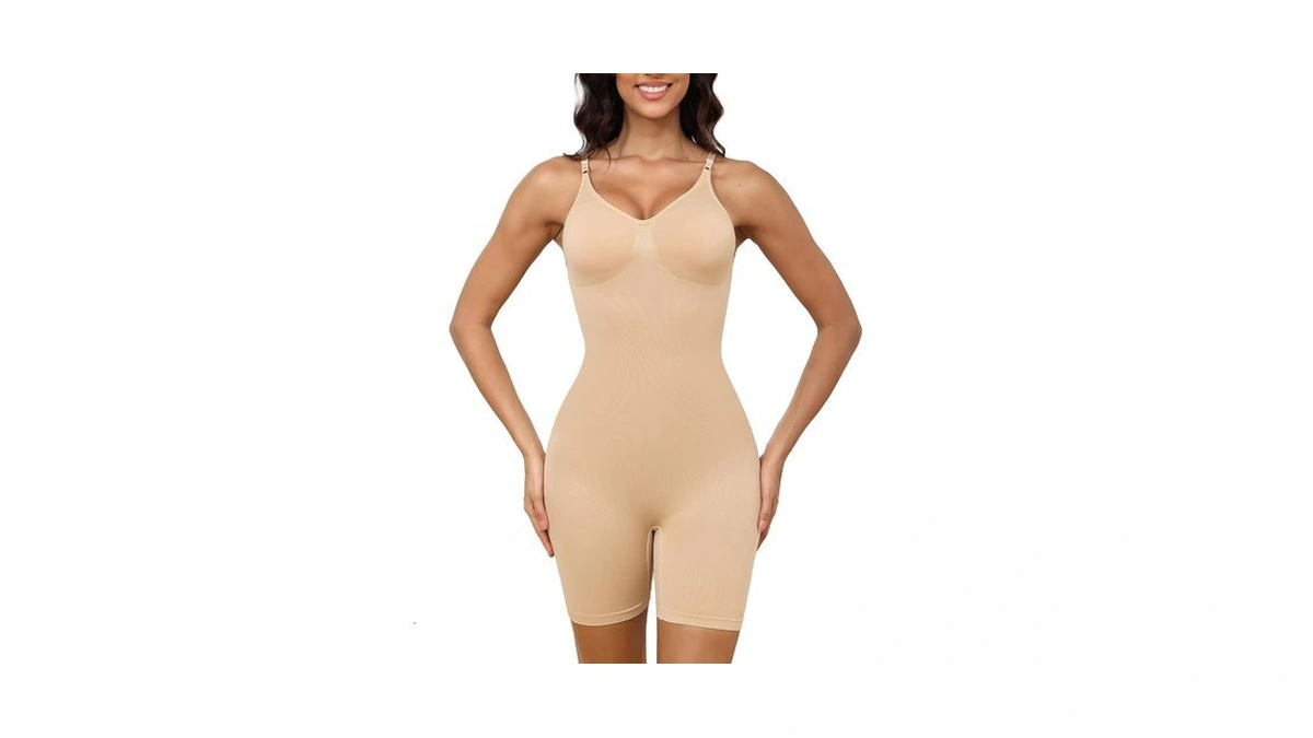 Oegho Women's Seamless Shapewear Bodysuit Tummy Control Body Shaper For