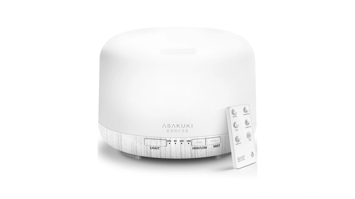Asakuki Essential Oil Diffuser For Home, 500ml Aromatherapy Humidifier