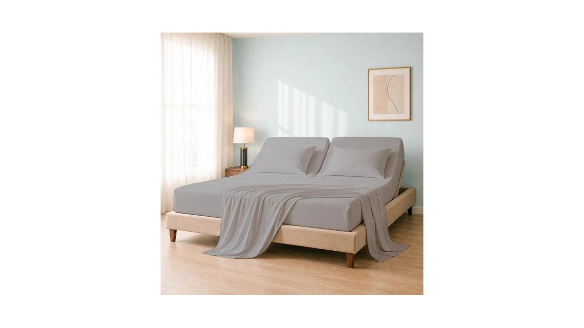 4 Pc Flex Top Split Head King Sheet Set, 39"