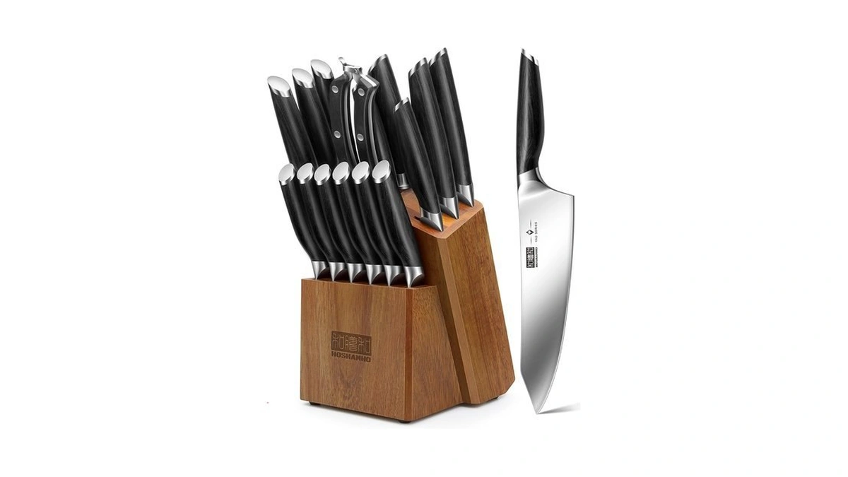 Hoshanho 16-piece Kitchen Knife Set With Block, Ultra Sharp Chef