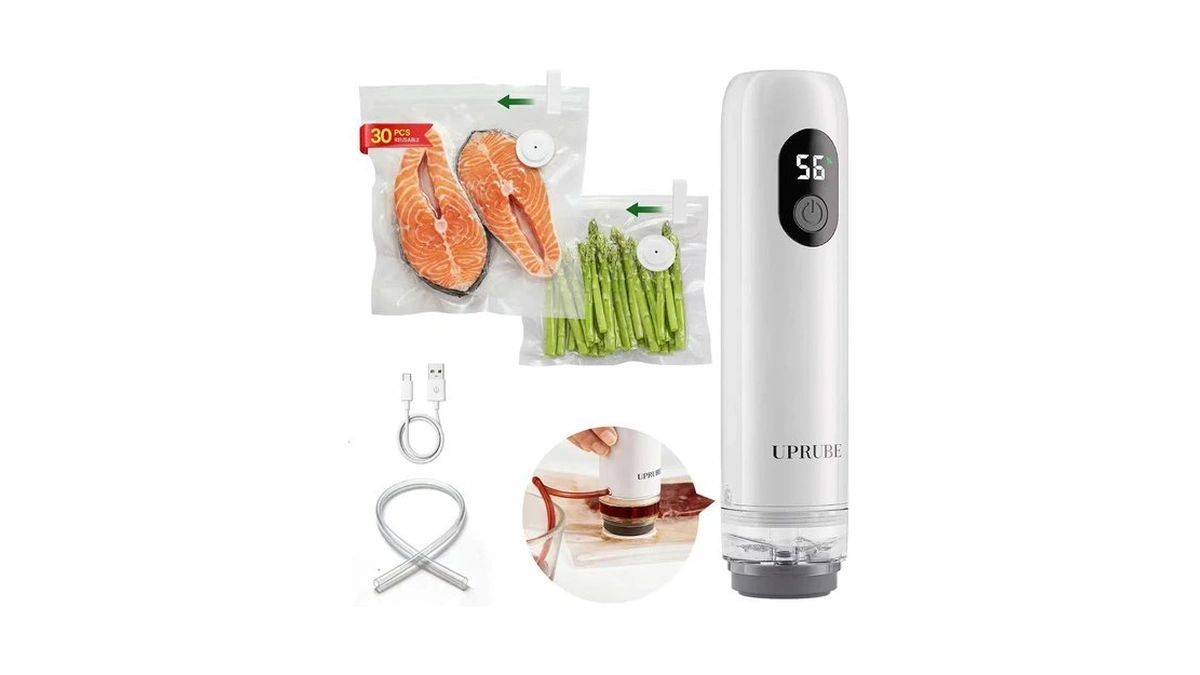 Uprube Compact Vacuum Sealer For Food, Drainage Tube, Wet Food,