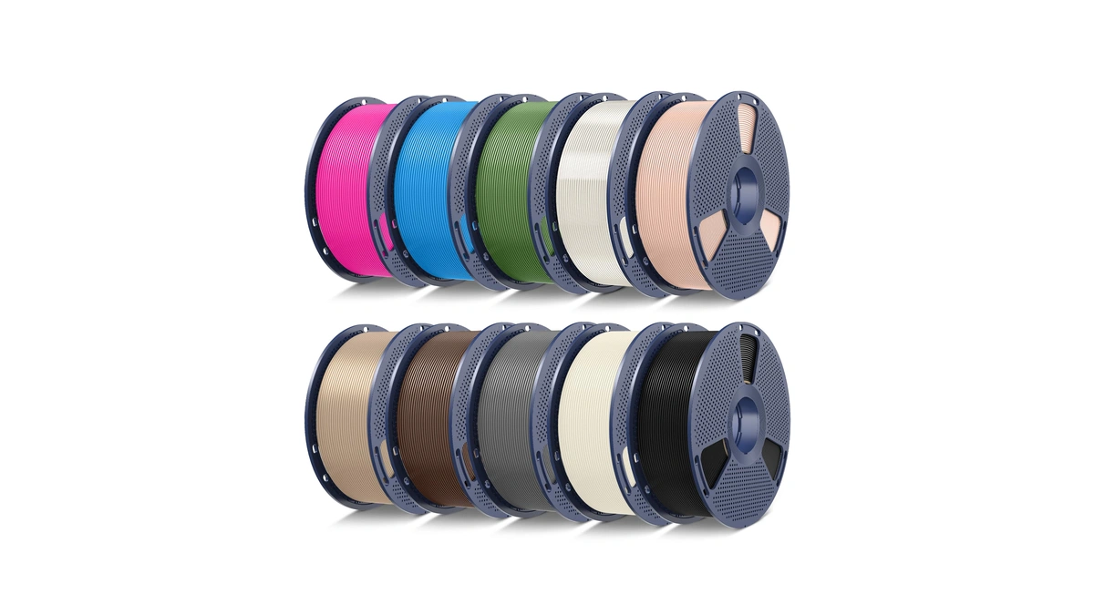 Sunlu Pla 3d Printer Filament, Multicolor, 10-pack, 10kg Total