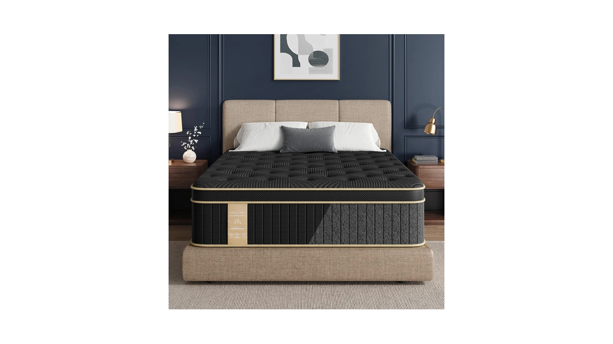 Queen Mattress, 12 Inch Hybrid Mattress Queen Size In A