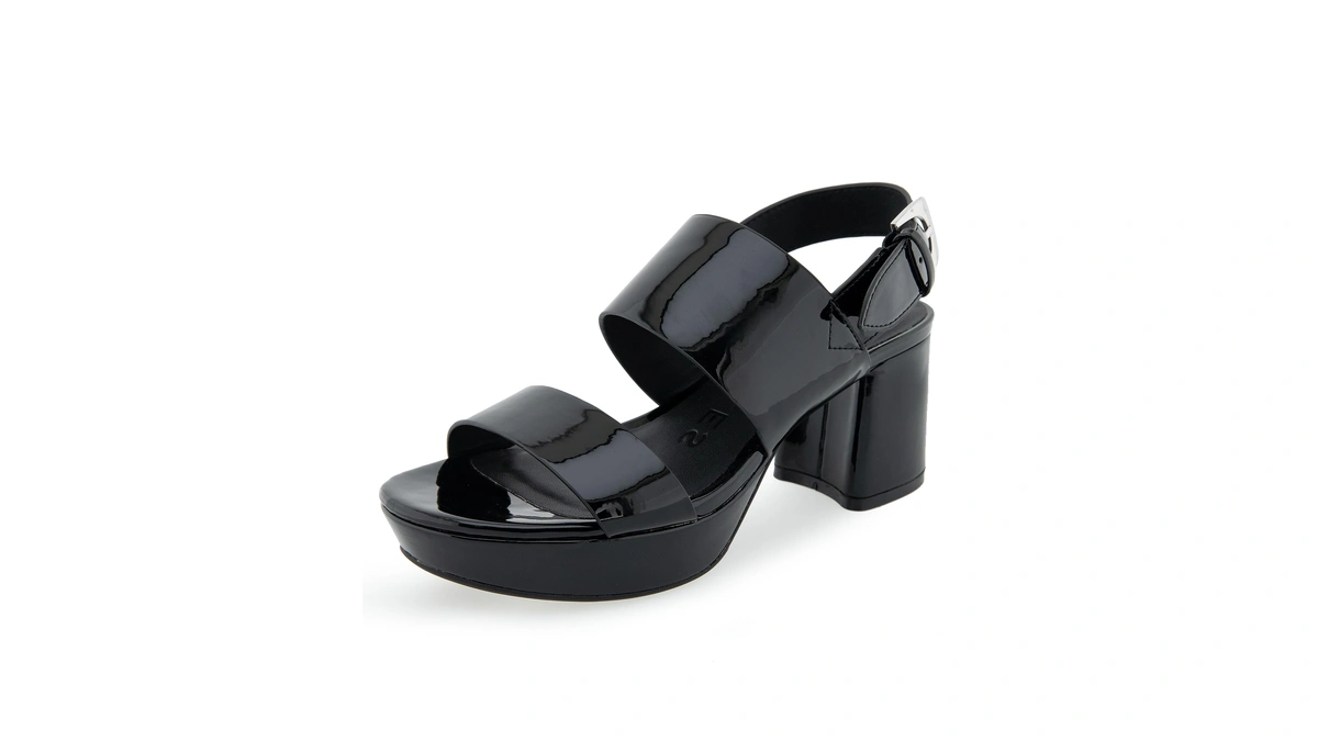 Aerosoles Women's Camilia Platform Sandal, Black Patent, 11m
