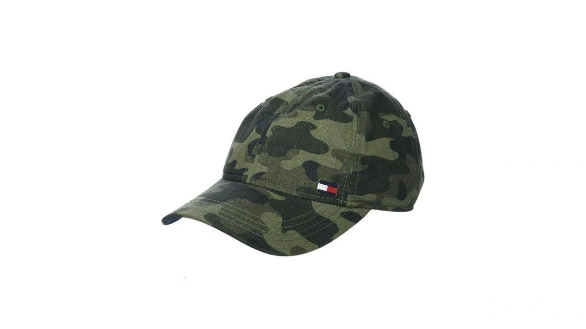 Tommy Hilfiger Men's Dad Hat Billy Corner Flag Cap Hat,