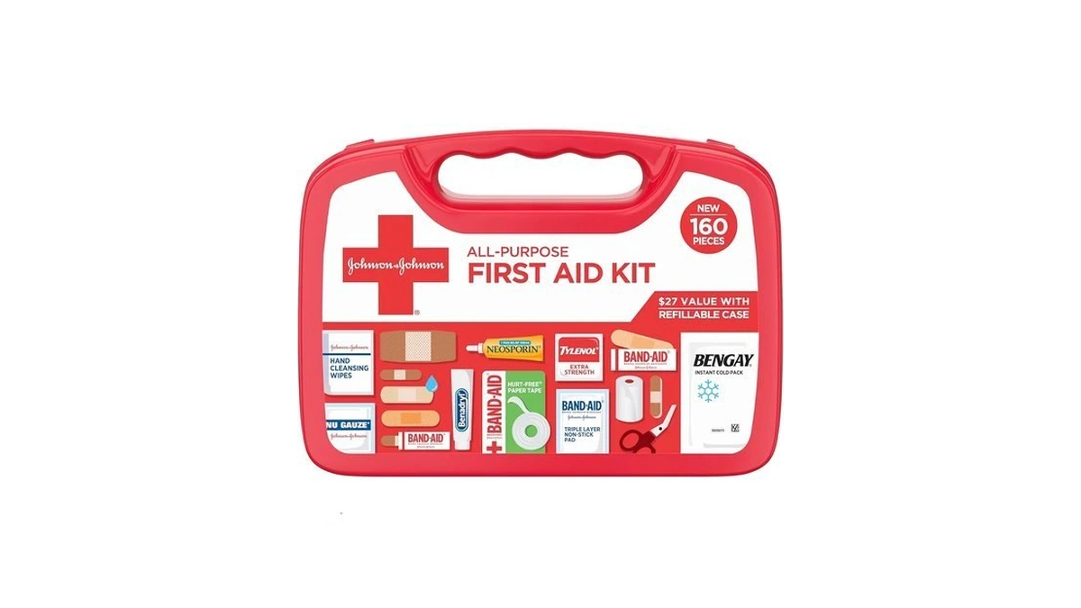 Band-aid Brand All-purpose Portable Compact First Aid Kit, 160 Piece