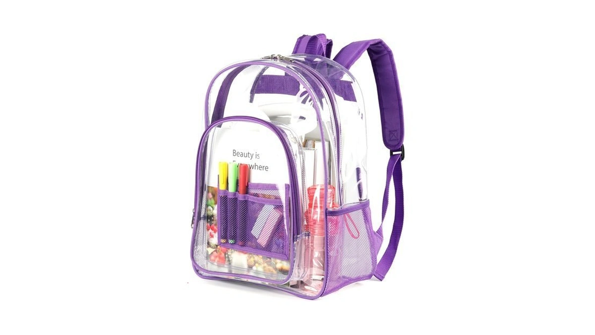 Clear Backpack For Girls And Boys, 16 In Large Clear