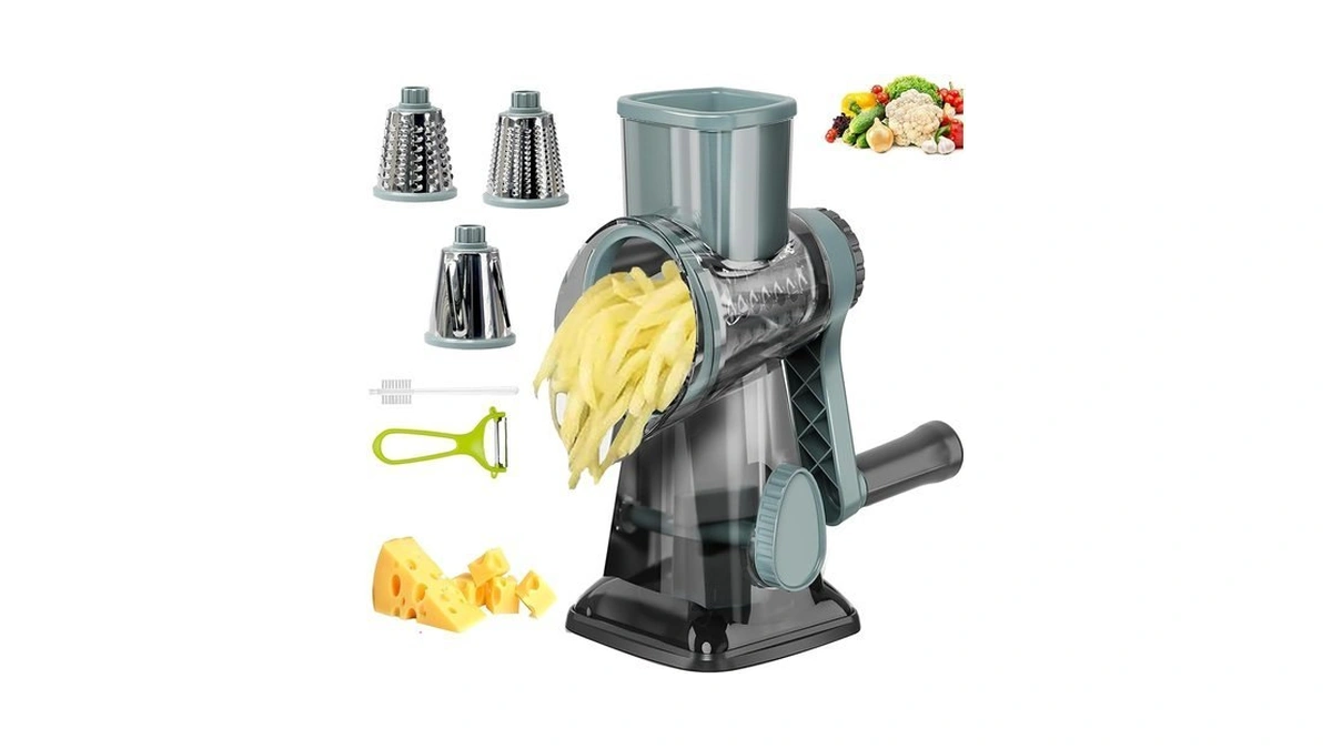 Eleko Meyar Cheese Grater With Handle,multifunctional Rotary Cheese Grater