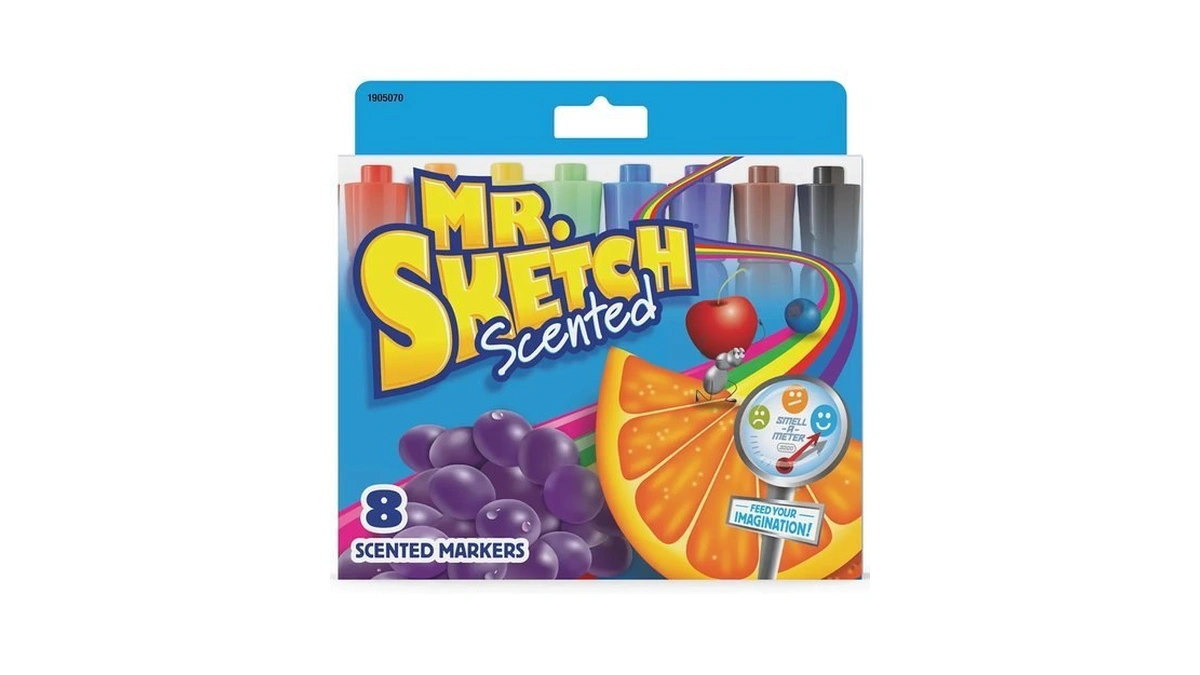 Mr. Sketch Scented Markers, Chisel Tip, Assorted Colors, 8 Count
