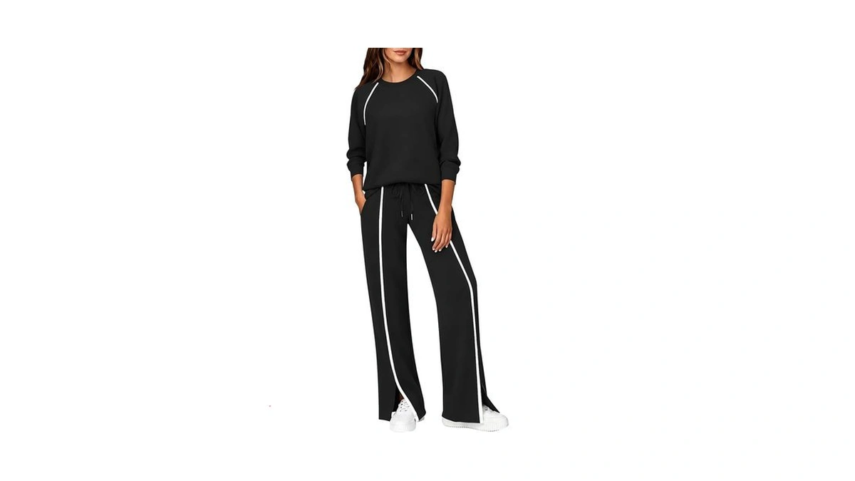 Lomon Women 2 Piece Lounge Sets Sweatsuit Wide Leg Pants
