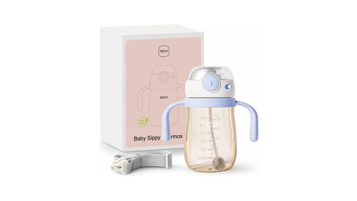Ncvi Ppsu Spill-proof Baby Straw Cup, Lightweight With Weighted Straw