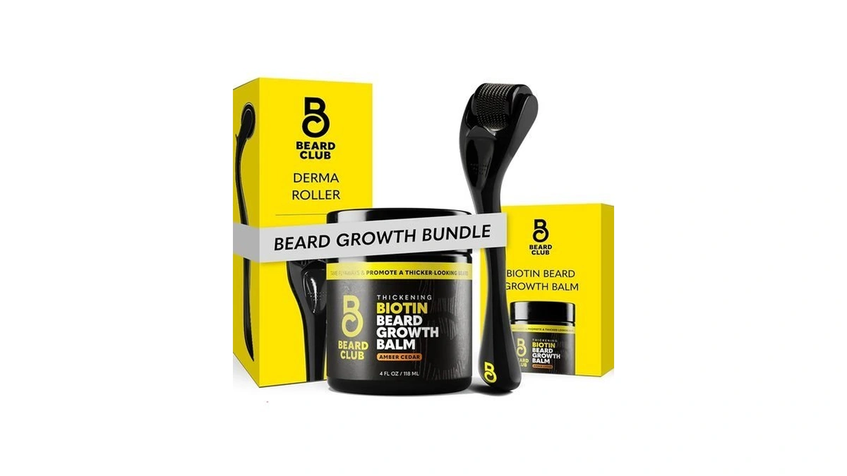 Amazon : The Beard Club Derma Roller And Biotin B