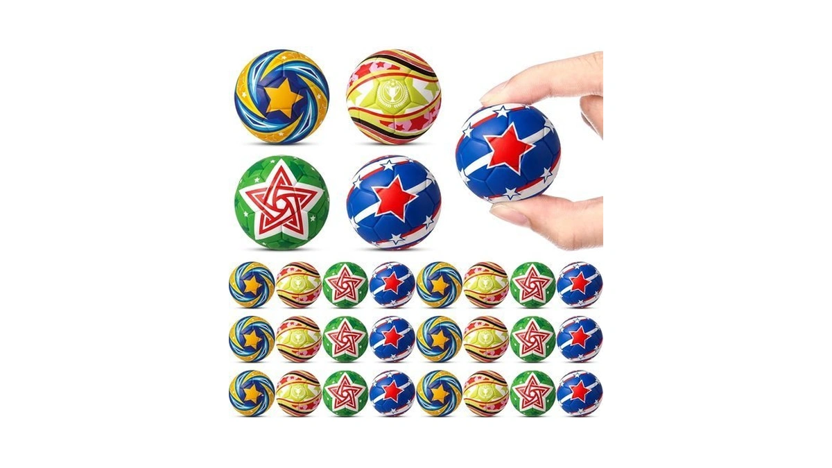 Charnoel 24 Packs Mini Soccer Sports Balls Bulk For Soccer