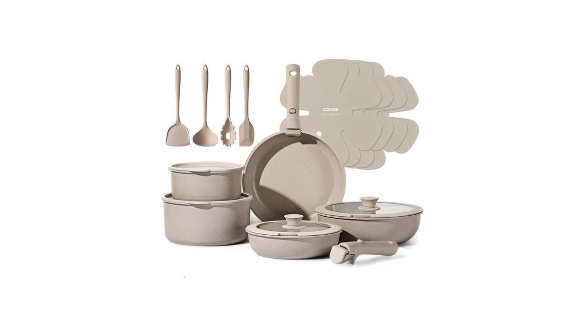 Amazon : Carote 19pcs Pots And Pans Set Non Stick