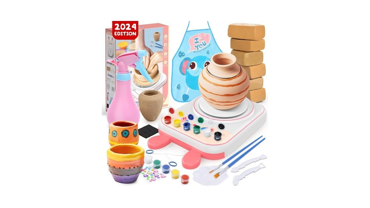 Pottery Wheel For Kids, Air Dry Clay Arts & Crafts