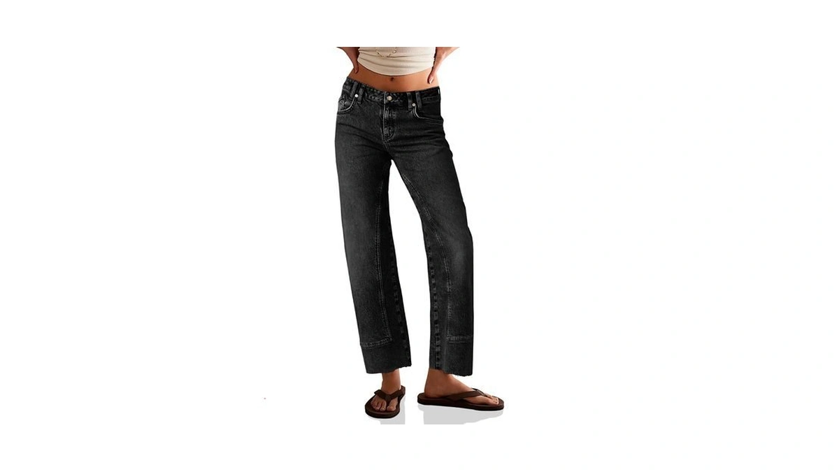 Cicy Bell Womens Straight Leg Stretchy Jeans High Waisted Front