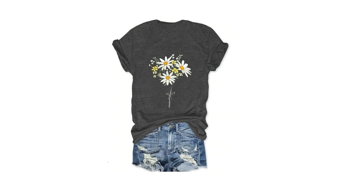 Womens Summer Tops Crewneck Graphic Tees Short Sleeve Beach Vacation