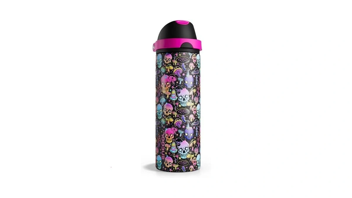 Insulated Water Bottle With Straw - Encool Stainless Steel Water
