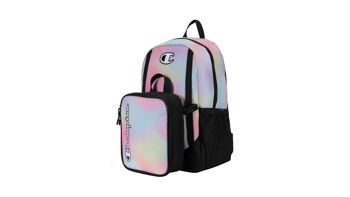 Champion Kids' Mode Backpack And Lunch Box Set, Pink/aqua/black, One