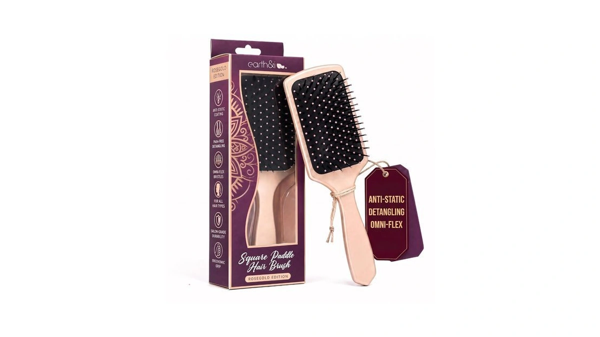 Earth & I Premium Rosegold Hairbrush - Wet & Dry