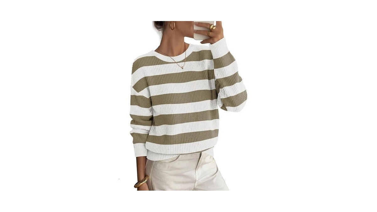 Wiholl Womens Fashion Crewneck Sweater Women Business Casual Outfits Fall