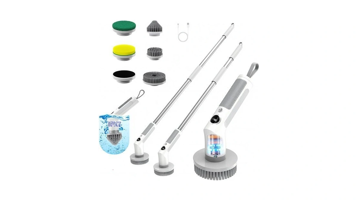 Electric Spin Scrubber Cordless Ipx7 Waterproof Electric Scrubber