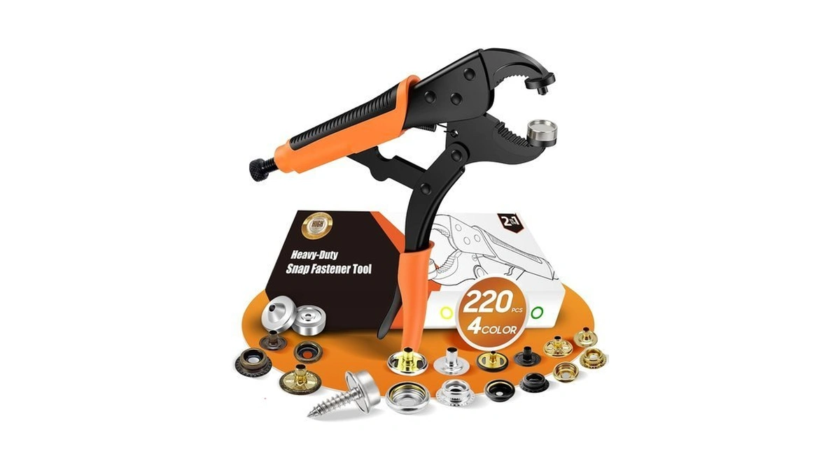 Snap Fastener Tool With 220 Pcs 4 Color Snaps