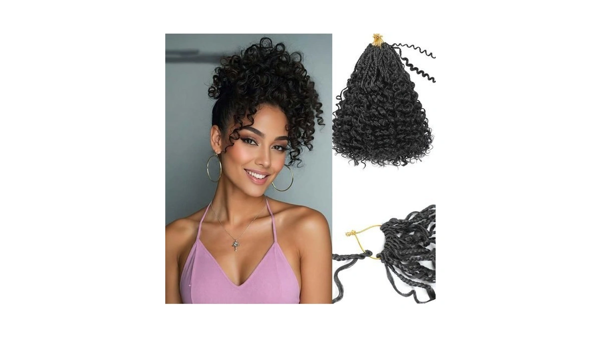 Boho Gogo Curl Crochet Hair 10 Inch 9 Packs Protein
