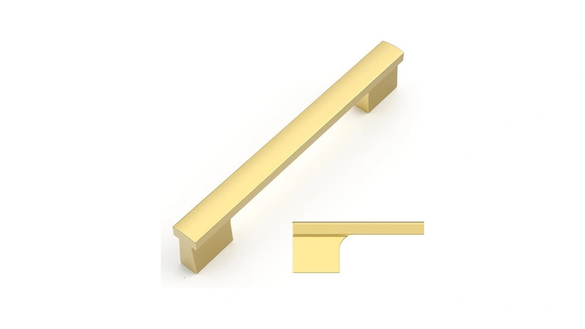 Amerdeco 10 Pack Brushed Gold Cabinet Pulls 5 Inch(128mm) Hole