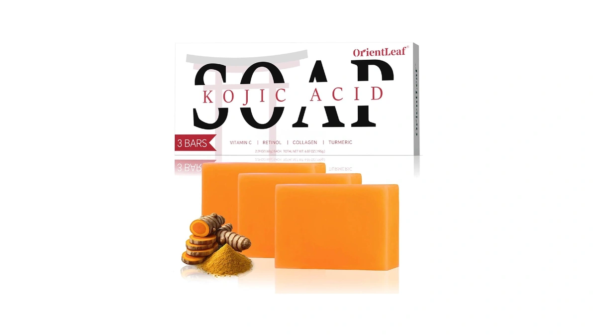 Orientleaf Kojic Acid Soap, Turmeric Soap Bar For Dark Spots,