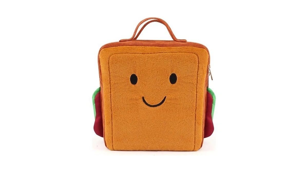 Tiffyonek Kids Lunch Bag, Plush Toast Insulated Lunch Box, Sandwich
