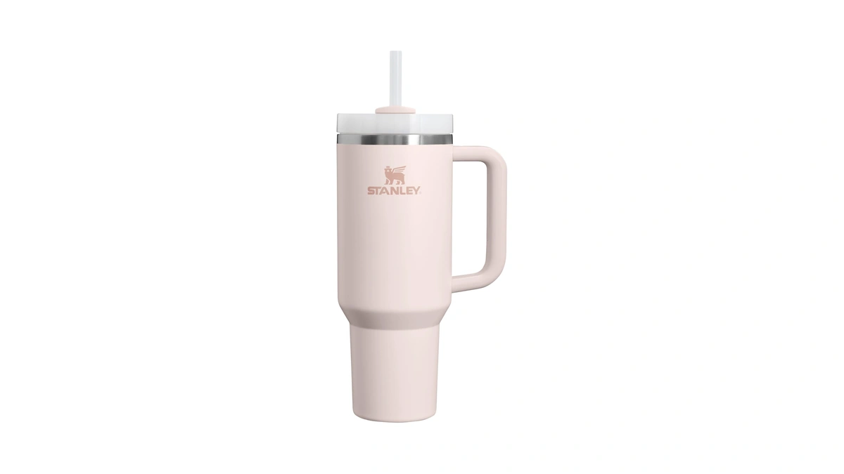 Stanley Quencher H2.0 Flow State Tumbler, 40 Oz, Rose Quartz