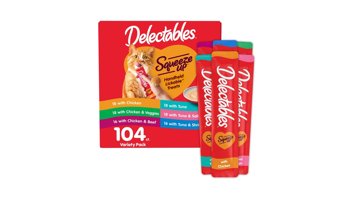 Delectables Squeeze Up Variety Pack, Creamy Squeezable Puree, Lickable Wet